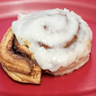 Large Cinnamon Roll with Fresh Icing