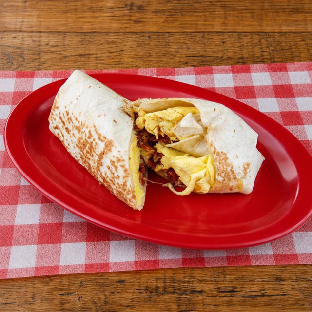 Cheesy Breakfast Wrap.